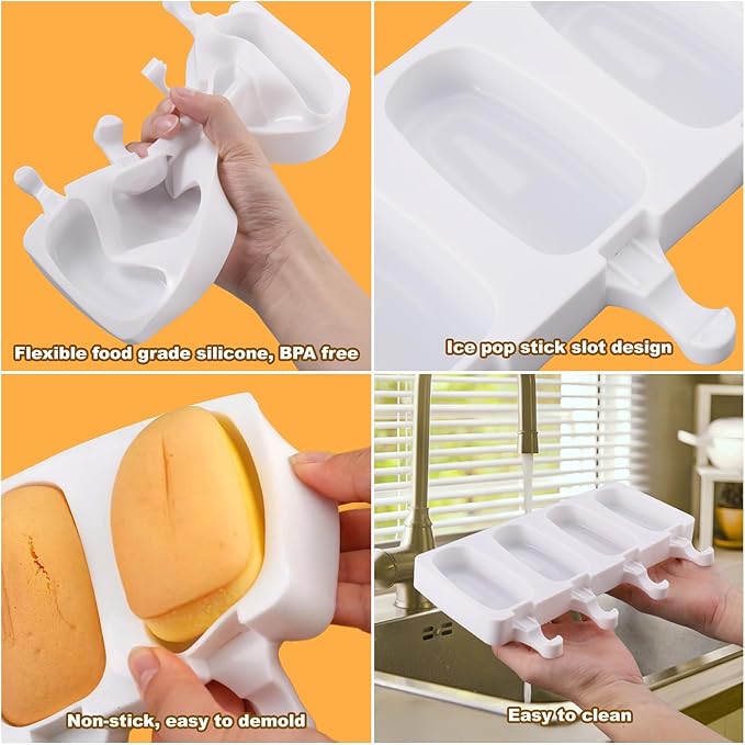 Juome Cake Pop Mold Kit, 8 Cavities Small Cakesicle Molds Silicone - Image 7