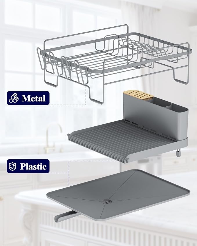 Kitsure Extendable Dish Drying Rack, Large Drying Dish Rack - Image 4