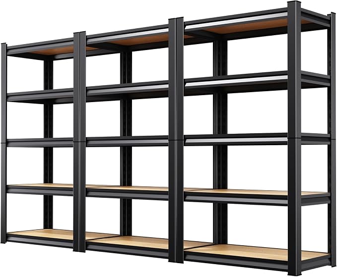 3-Pack 5-Tier Heavy Duty Garage Shelving Units by Unknown