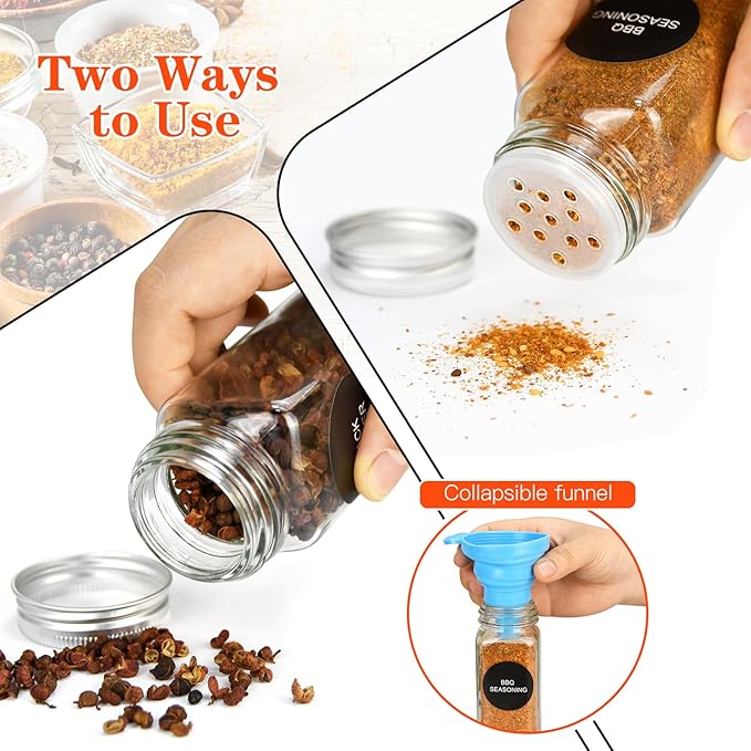 DkOvn 12pcs Glass Spice Jars, 4oz Empty Spice Jars - Image 3
