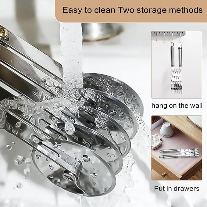 5 Wheel Pastry Cutter, Stainless Steel Dough Cutter Wheel - Image 7
