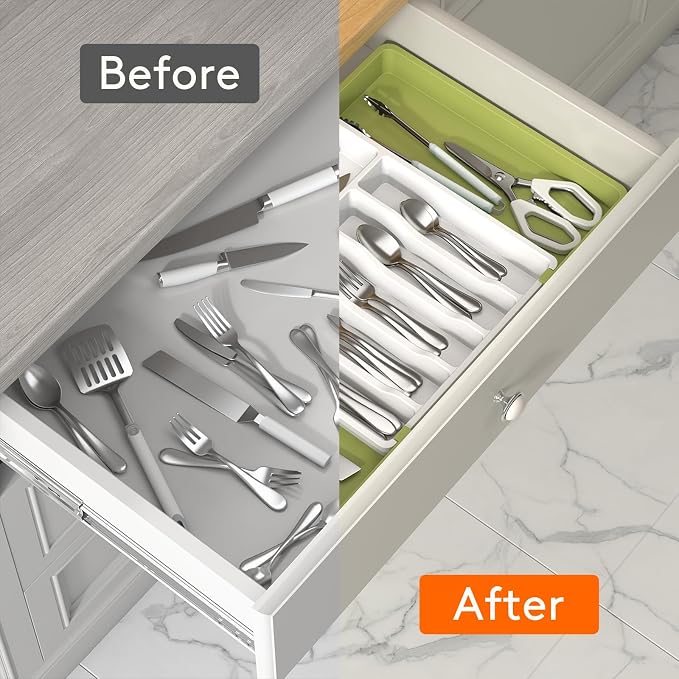 Lifewit Silverware Drawer Organizer, Expandable Utensil Tray - Image 6