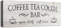 Coffee Tea Cocoa Bar Sign Decor Farmhouse Wall Plaque by SOOTHAN