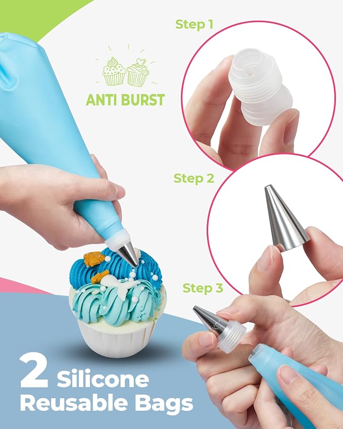 Kootek 32-Piece Piping Bags and Tips Set - Image 4