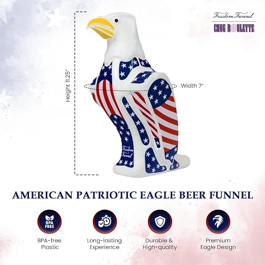 Freedom Funnel – Patriotic Eagle Beer Funnel - Image 2