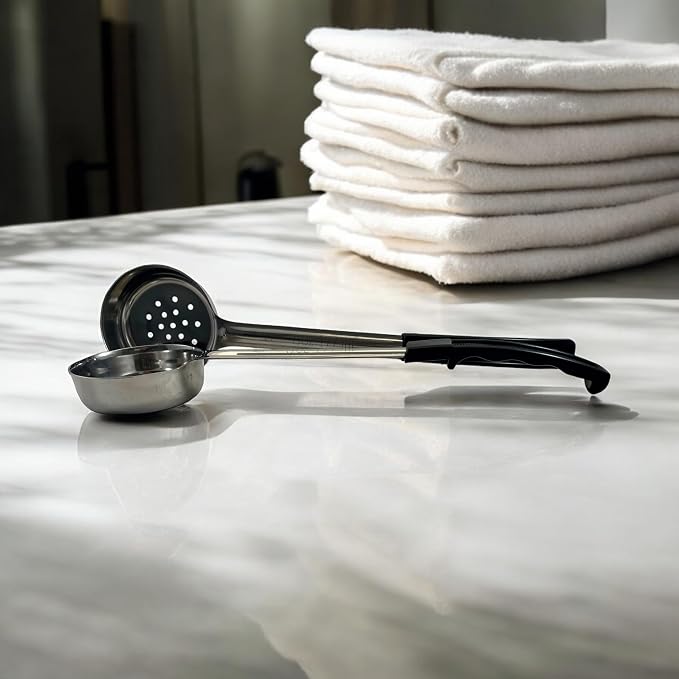 6 Ounce Slotted Stainless Steel Portion Control Ladle Spoon - Image 8