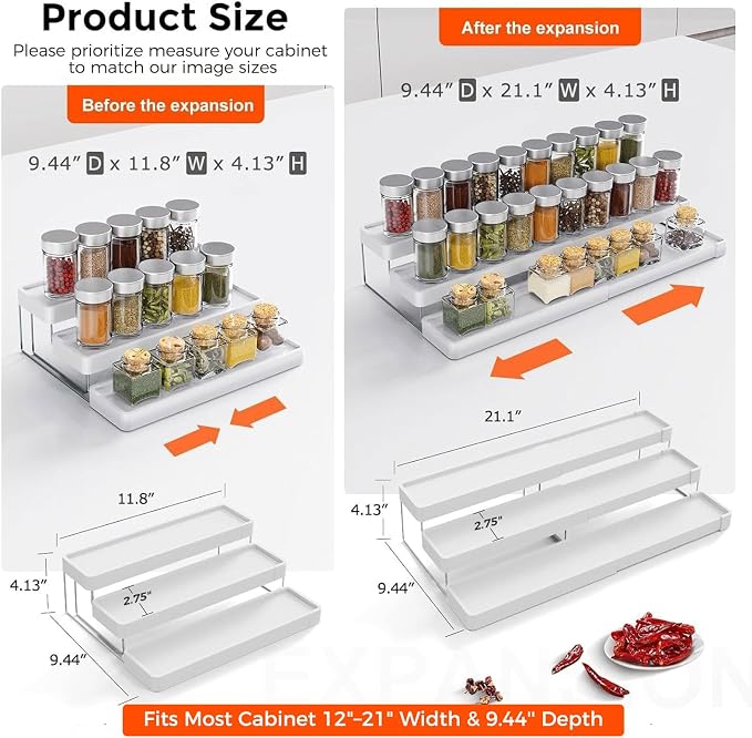 Expandable Spice Rack Organizer - Image 2