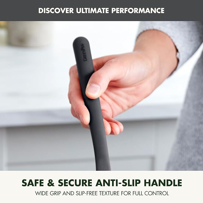 GreenPan Silicone Slotted Spoon, Cooking Kitchen Utensil, Mixing Stirring - Image 5