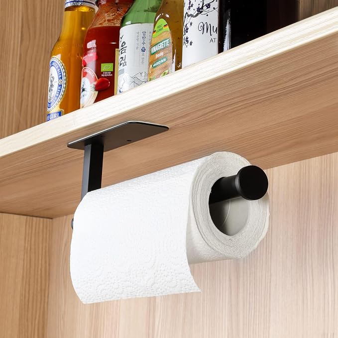 ASTOFLI Paper Towel Holder Under Cabinet No Drilling, Self Adhesive Paper Towel - Image 6