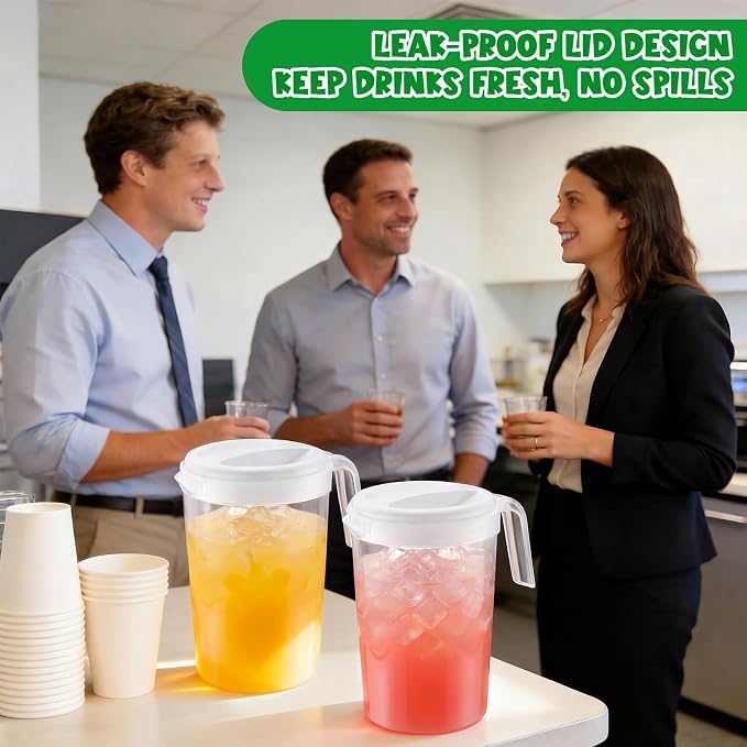 6 Pcs 4 Quart / 1 Gallon Plastic Pitchers - Image 6