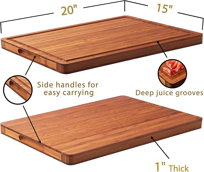 Allsum XL Cutting Board for Kitchen, 20x15" Extra Large, Cheese Board, Durable - Image 6
