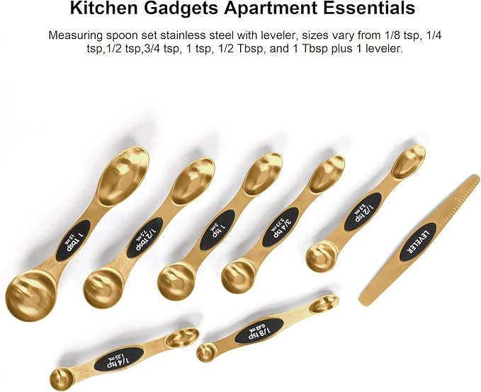 Magnetic Measuring Spoons Set Stainless Steel - Image 7