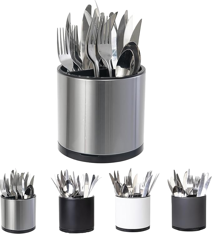 LIBODOUR Kitchen Utensil Holder Extra Large 360°Rotating by ModernandFarmhouseUtensilHolder