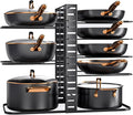 MUDEELA Pots and Pans Organizer Rack under Cabinet 14.55in Height, 8-Tiers by MUDEELA