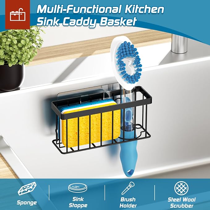 MURLONG Sponge Holder for Kitchen Sink, Sink Caddy Organizer - Image 5