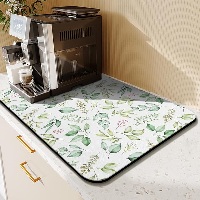 Kitchen Countertop Dish Drying Mat, Super Absorbent Coffee Bar Mat - Image 8