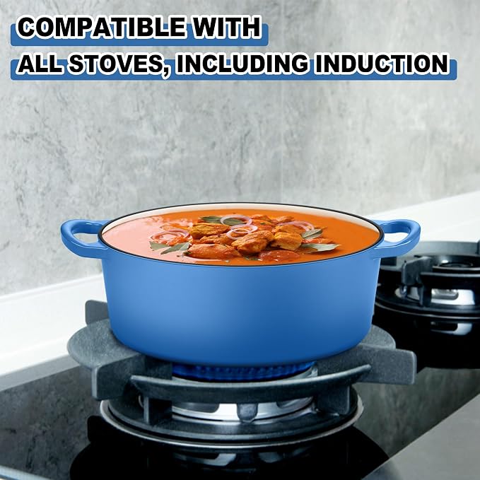 E-far 5QT Oval Dutch Oven Pot - Image 4
