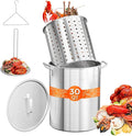 ROVSUN 30QT Turkey Fryer Pot & Seafood Boil Pot by ROVSUN