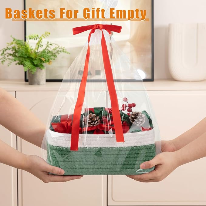 OIAHOMY 4 Pack Storage Baskets for Organizing, Small Bins for Shelves, Cute - Image 5