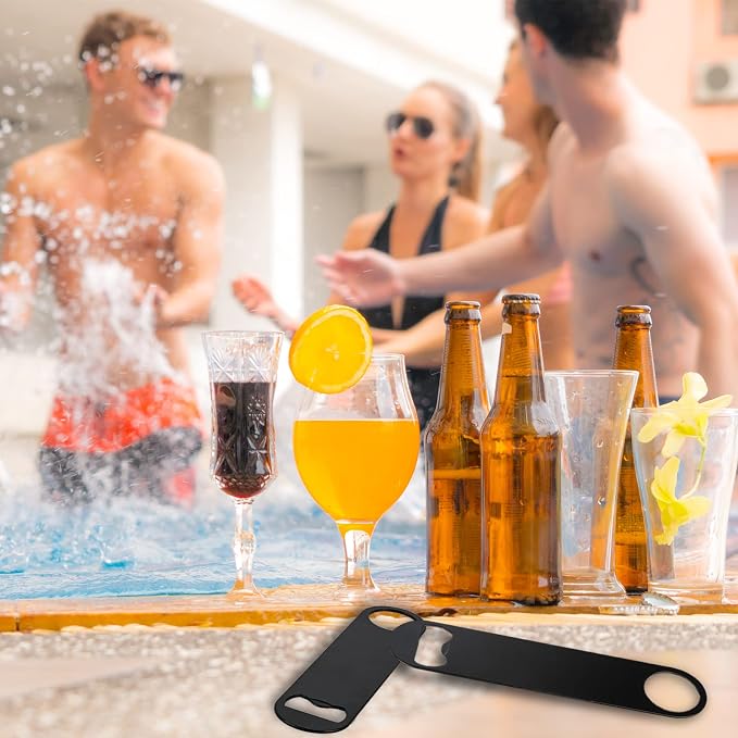 30 Pcs Flat Bottle Opener 7 Inch Black Stainless Steel Beer bottle Openers - Image 4