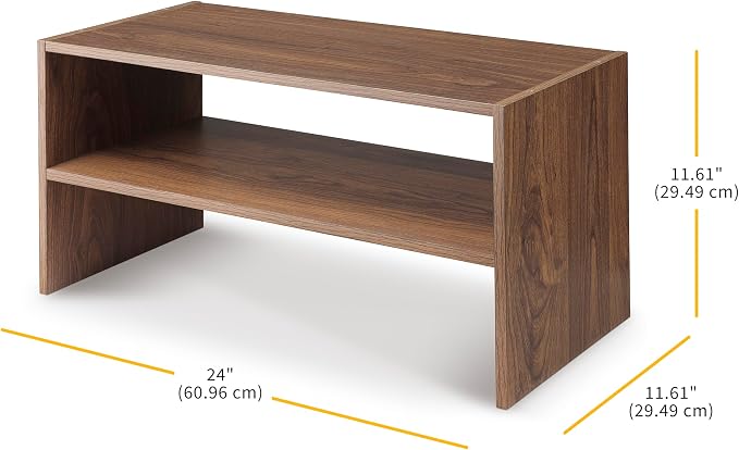 Whitmor Wood Stackable 2-Shelf Shoe Rack, 24 inches - Image 3
