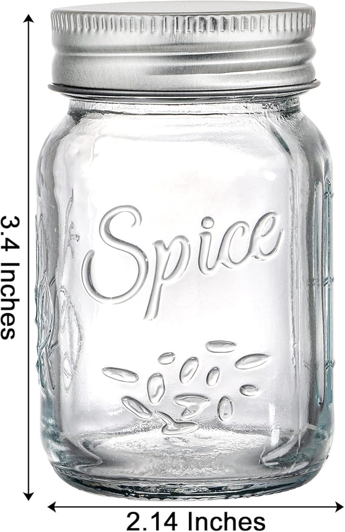 Coloch 30 Pack 4 Oz Glass Mason Spice Jar - Image 2