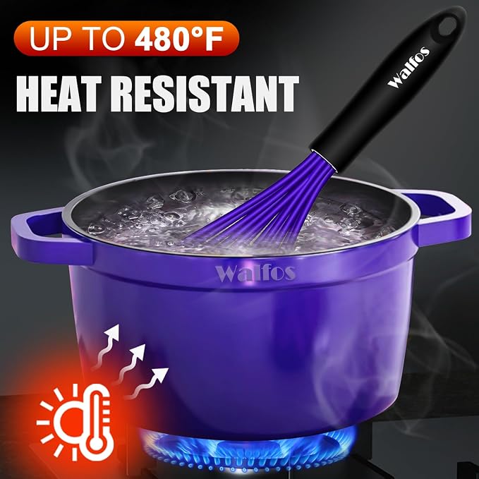 Walfos Whisk, 7+9+11in Silicone Whisks - Image 5