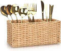 Ayiaren Wicker Flatware Silverware Caddy Cutlery Holder Kitchen Silverware by Ayiaren