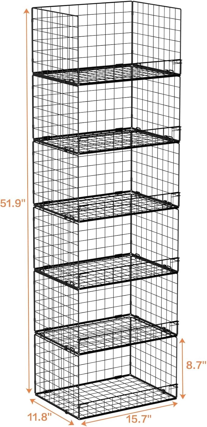 Yociyoga 6-Tier Stackable Closet Organizers and Storage Shelves, Closet Shelf - Image 3