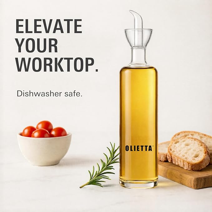 Olietta Oil Dispenser Borosilicate Glass Olive Oil Bottle Multipack Bundle - Image 5