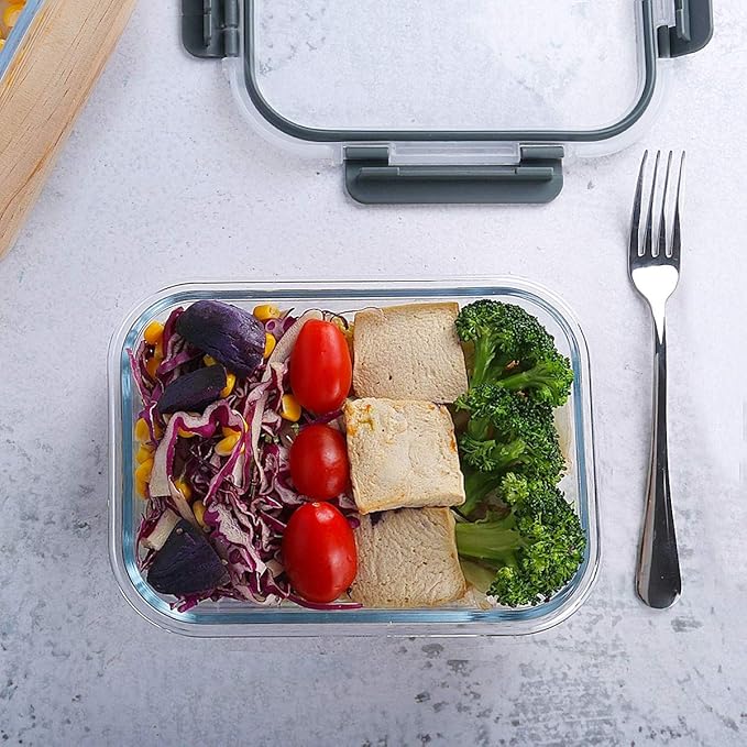 Glass Meal Prep Containers, MCIRCO Glass Food Storage Containers, Airtight - Image 6