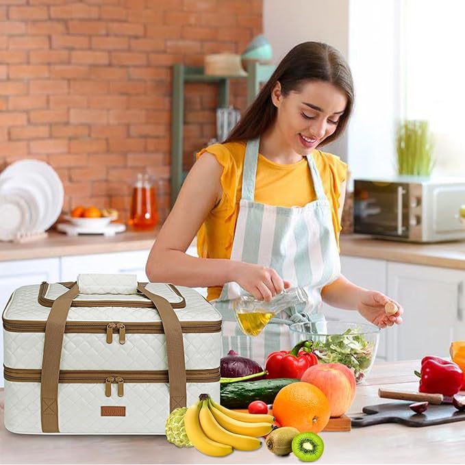 Quilted Insulated Double Casserole Carrier - Image 2