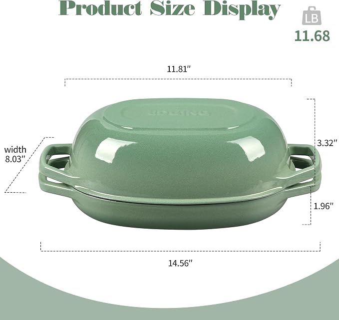 EDGING CASTING Enameled Cast Iron Oval Dutch Oven Pot - Image 2