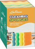 LAUNDRYLUX Scrub Sponge, 8 Pack Dual-Sided Temperature-Responsive Scrubber by LAUNDRYLUX