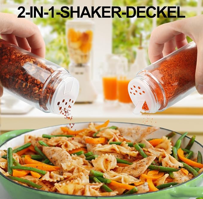 AISIPRIN Glass Spice Jars with 398 Labels-4oz 24 Pcs, Round Seasoning Jars with - Image 5