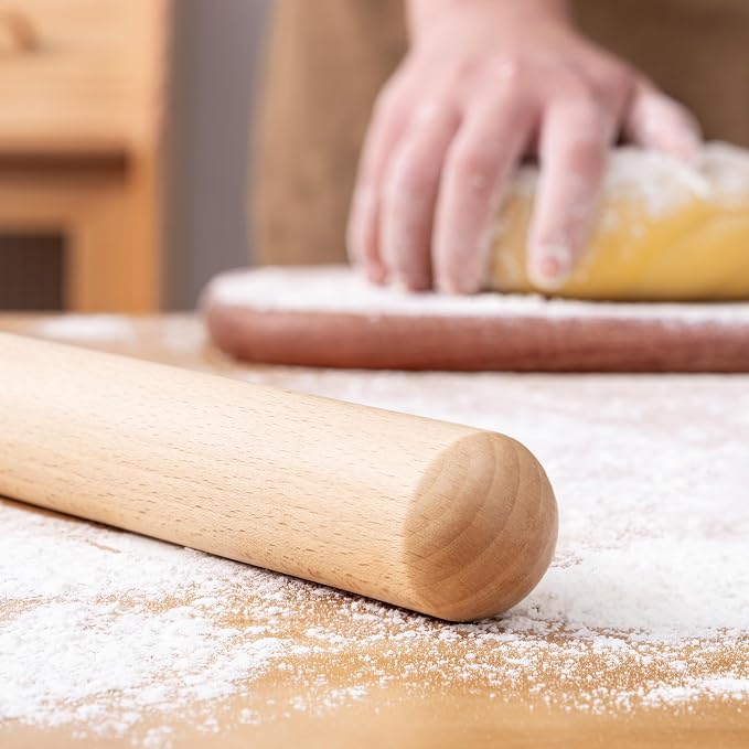 AISOSO French Rolling Pin, 17.7 Inches Wood Rolling Pins - Image 5