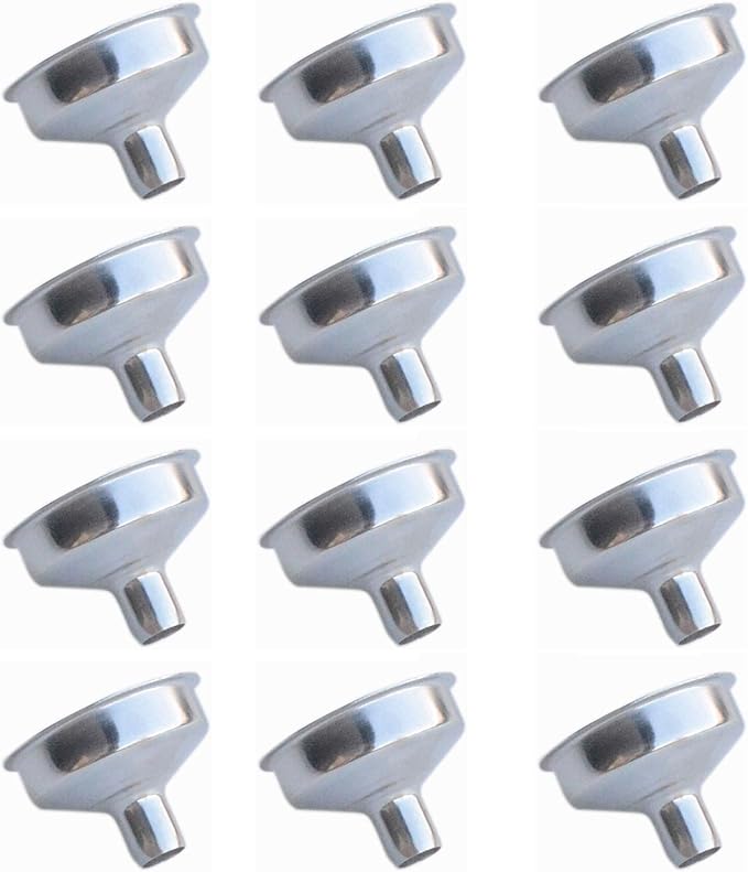 12 Pcs Stainless Steel Mini Funnels 1.25 Inch by Yansanido