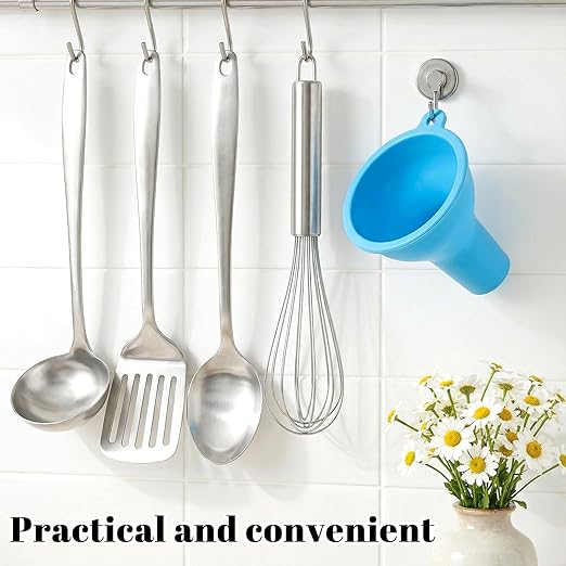 4 Pcs Wide Mouth Funnels for Filling Small Bottles, Kitchen Silicone Funnels - Image 4