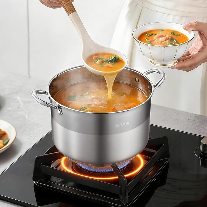 VEVOR Stainless Steel Stock Pot, 12QT Stainless Steel Stockpot - Image 8