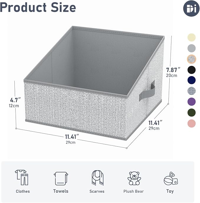 DIMJ Trapezoid Storage Bins, Closet Storage Bins - Image 2