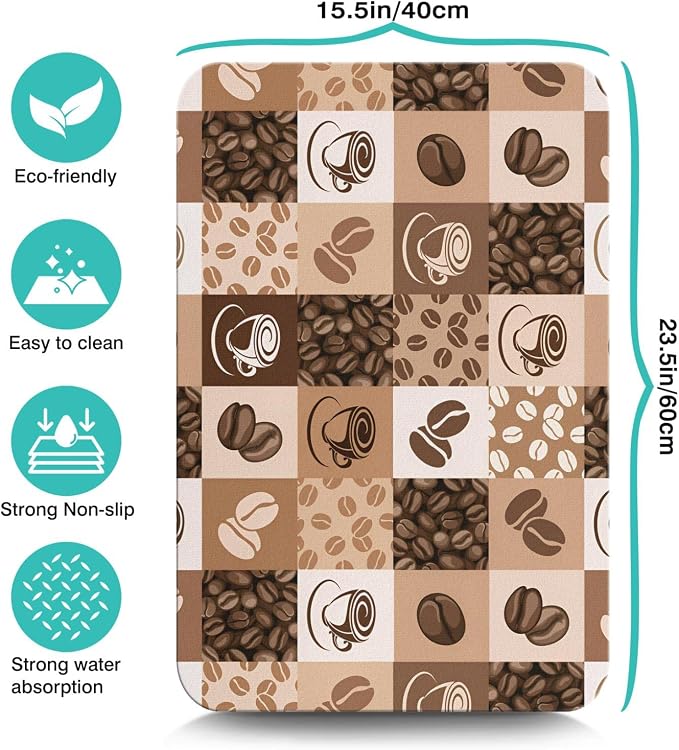 Fun Coffee Mat 23inx15in, Coffee Bar Mat - Image 5