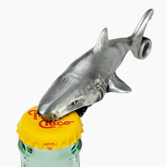Shark Bottle Opener for Men – Funny Great White Shark Metal Beer Cap Tool – - Image 7