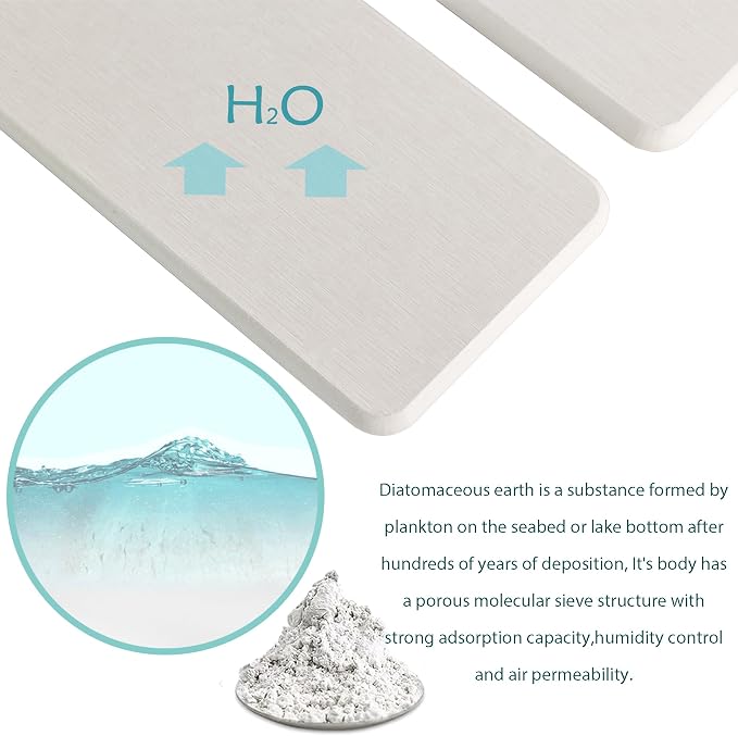 NiuYichee 2 Pcs Water Absorbing Stone Trays, Kitchen/Bathroom Sink Soap Dish - Image 3