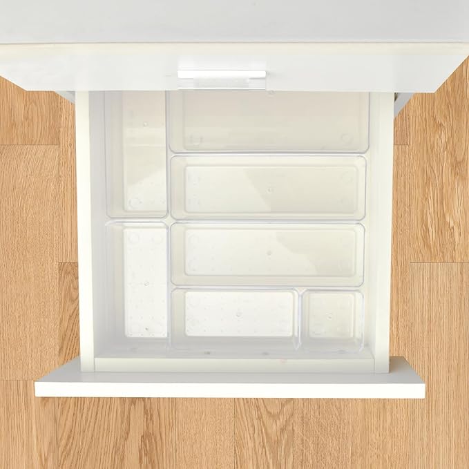 Manalete Drawer Organizers Set of 15, 4 Sizes Clear Plastic Drawer Organizers - Image 6