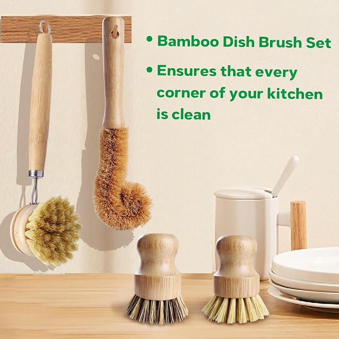 Bamboo Dish Brush Set - Image 6
