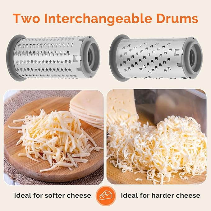 UHIYEE Patented Rotary Parmesan Cheese Grater, Hand Crank Cheese Shredder - Image 2