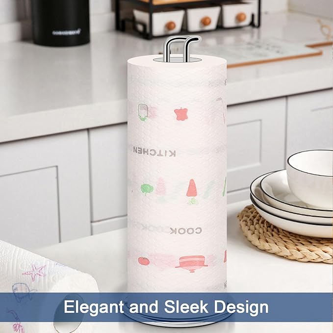 NearMoon Paper Towel Holder, Sturdy Paper Towel Stand Dispenser-All Metal - Image 8