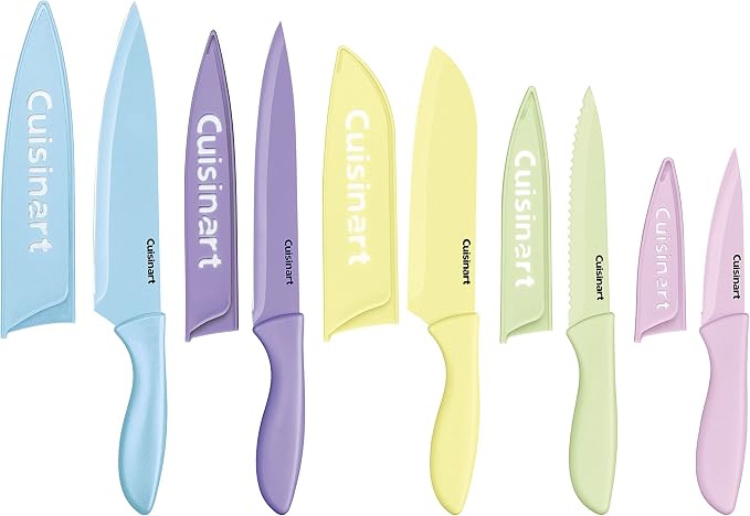 Cuisinart C55-10PCPL Ceramic Coated Knife Set by Cuisinart