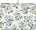 Blue Hydrangea Floral Dish Drying Mat by Unknown