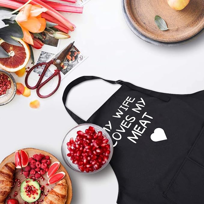 Rosoz Funny BBQ Black Chef Aprons - Image 6